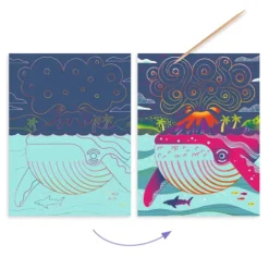 Topsy Turvey Scratch Art