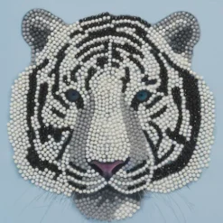 White Tiger Crystal Art Card