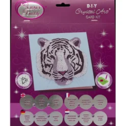 White Tiger Crystal Art Card